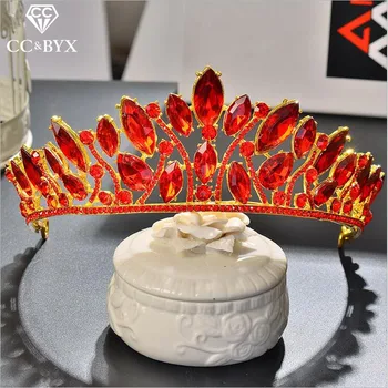 CC tiaras and crowns hairbands luxury crystal red wedding hair accessories for bridal design gold-color shinning jewelry HG281
CC tiaras and crowns hairbands luxury crystal red wedding hair accessories for bridal design gold-color shinning jewelry HG281