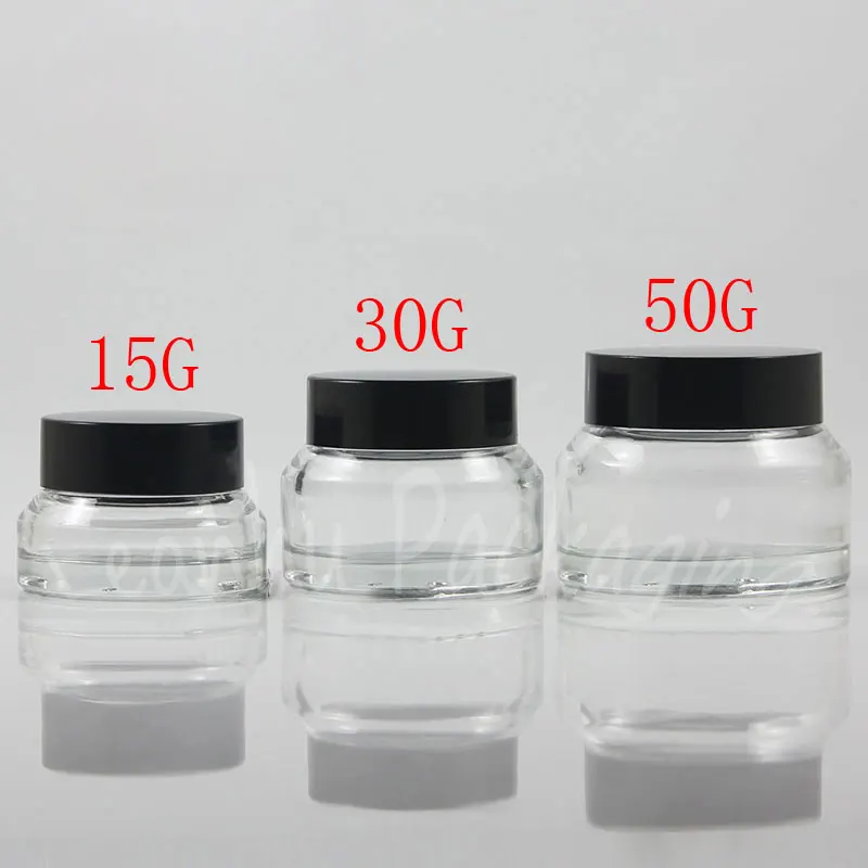 15G / 30G / 50G Transparent Glass Cream Cans , Makeup Sub-bottling , Hand Cream / Mask Packaging Bottle ( 12 PC/Lot )
15G / 30G / 50G Transparent Glass Cream Cans , Makeup Sub-bottling , Hand Cream / Mask Packaging Bottle ( 12 PC/Lot )