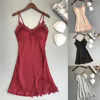 Sexy Ladies Lingerie Sleepwear 2018 New Summer Women Floral Lace Sleeveless Paded Babydoll Silk Stain Underwear Nightdress S-XL
Sexy Ladies Lingerie Sleepwear 2018 New Summer Women Floral Lace Sleeveless Paded Babydoll Silk Stain Underwear Nightdress S-XL