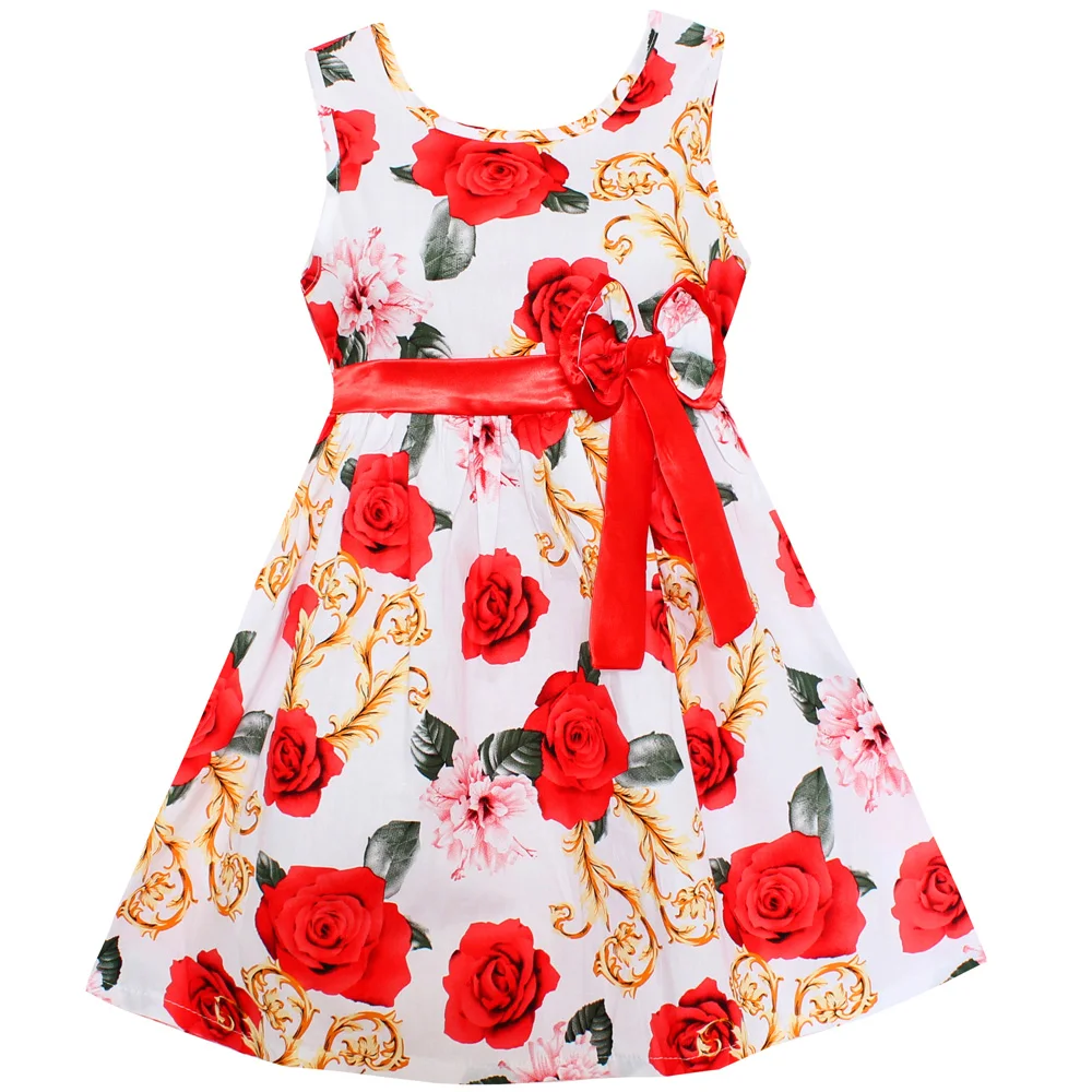 Shybobbi New Summer Girls Dress White Floral Bow Party Princess Wedding Children Clothes Size 4-14
Shybobbi New Summer Girls Dress White Floral Bow Party Princess Wedding Children Clothes Size 4-14