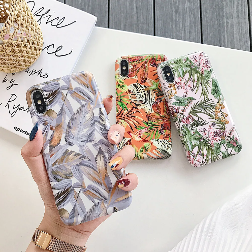 Vintage Flower Plant Leaf Phone Cases For iPhone XS Max XR 6 6S 7 8 Plus X XS Matte Soft IMD Anti-fall Phone Back Cover Conque
Vintage Flower Plant Leaf Phone Cases For iPhone XS Max XR 6 6S 7 8 Plus X XS Matte Soft IMD Anti-fall Phone Back Cover Conque