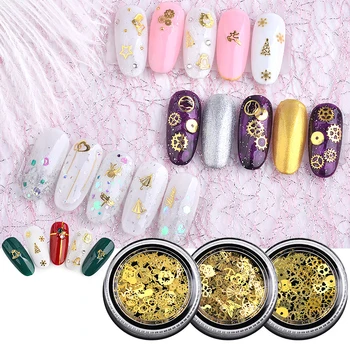 3Boxes Mixed 3D Xmas Nail Metal Decoration Ultra-thin Sequins Gold Hollow Snowflakes Star Bell Manicure Accessories Nail Glitter
3Boxes Mixed 3D Xmas Nail Metal Decoration Ultra-thin Sequins Gold Hollow Snowflakes Star Bell Manicure Accessories Nail Glitter
