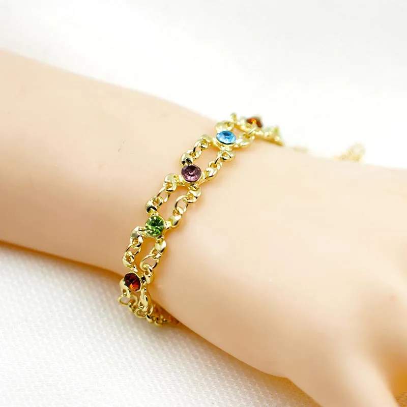 Hot Sale Bracelets & Bangles Colorful CZ Girl Hand Chain Square golden Plated Bracelets Arm Chain For Women Free Shipping
Hot Sale Bracelets & Bangles Colorful CZ Girl Hand Chain Square golden Plated Bracelets Arm Chain For Women Free Shipping