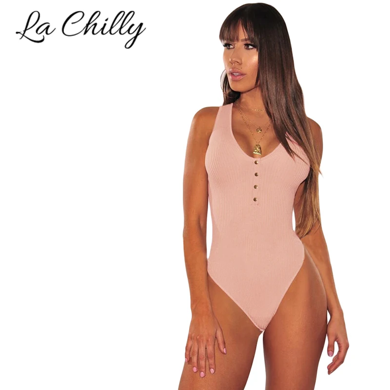 Women Sexy Summer Body Feminino Ribbed Knit Button Up Tank Playsuits Slim Ribbed Knit Button Up Tank Bodysuit LC32216
Women Sexy Summer Body Feminino Ribbed Knit Button Up Tank Playsuits Slim Ribbed Knit Button Up Tank Bodysuit LC32216