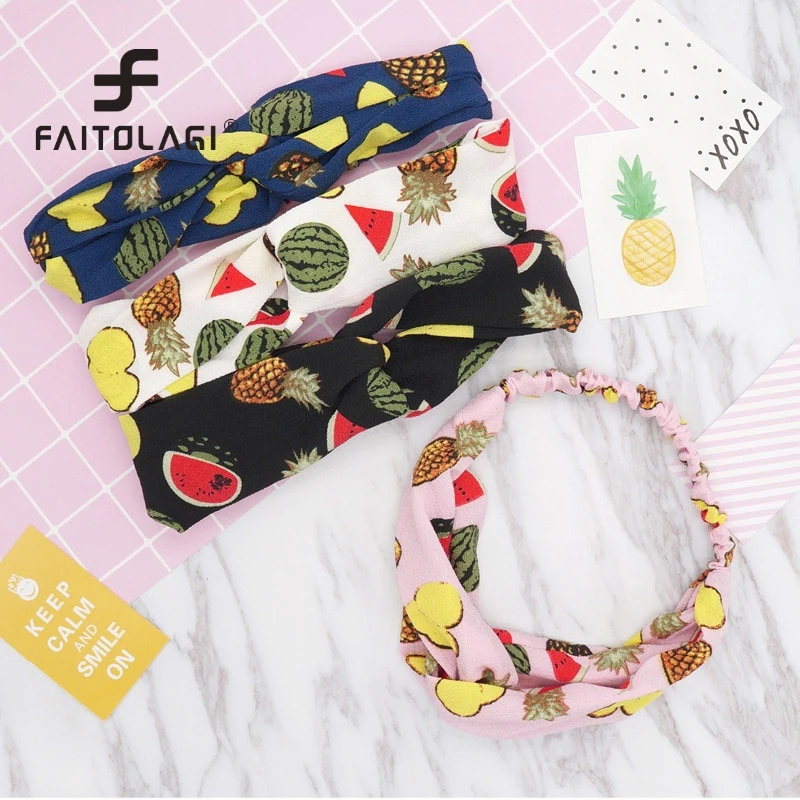 Fruit Pineapple Hairband Bohemian Headband Women Girls Cotton Elastic Hair Band Turban Cute watermelon Hair Accessories Hot
Fruit Pineapple Hairband Bohemian Headband Women Girls Cotton Elastic Hair Band Turban Cute watermelon Hair Accessories Hot