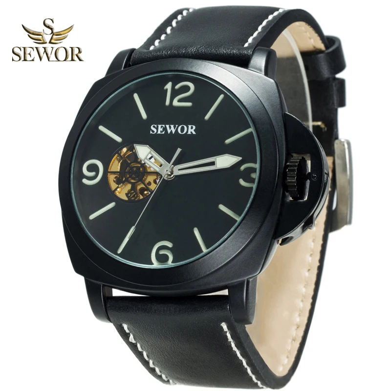 2018 SEWOR top brand new fashion Digital pointer luminous Men's automatic mechanical watch black C308
2018 SEWOR top brand new fashion Digital pointer luminous Men's automatic mechanical watch black C308