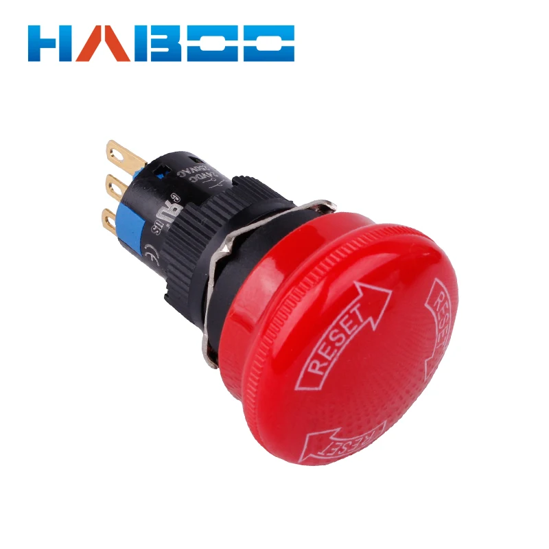 1pcs packing dia.16mm emergency push button switch IP63 mushroom head emergency stop switch 2NO+2NC
1pcs packing dia.16mm emergency push button switch IP63 mushroom head emergency stop switch 2NO+2NC