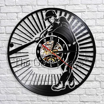 Baseball Player Silhouetter Wall Art Wall Clock Softball Vintage Vinyl Record Wall Clock Softball Club Room Decor Baseball Gift
Baseball Player Silhouetter Wall Art Wall Clock Softball Vintage Vinyl Record Wall Clock Softball Club Room Decor Baseball Gift