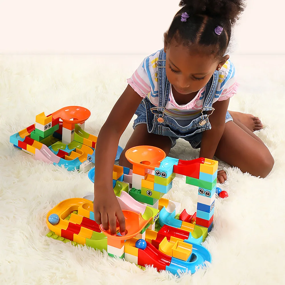 52-208PCS Constructor Marble Race Run Maze Ball Track Building Blocks Big Size Educational Bricks Compatible with Legoed Duploed
52-208PCS Constructor Marble Race Run Maze Ball Track Building Blocks Big Size Educational Bricks Compatible with Legoed Duploed