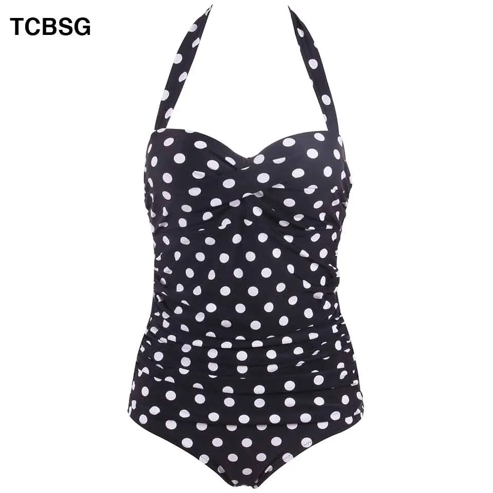 TCBSG 2019 New Sexy One Piece Swimsuit Plus Size Swimwear Women Bodysuit Bathing Suit Beachwear Retro Vintage Print | Спорт и