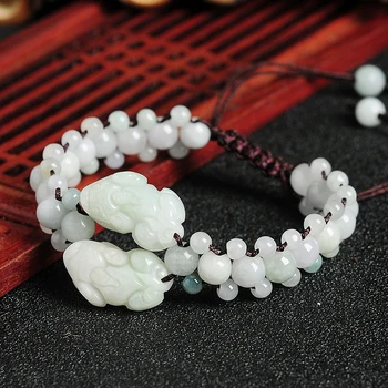 The original hand on natural a cargo jade beads woven bracelet genuine jade jade Pi Xiu Burma female Bracelet
The original hand on natural a cargo jade beads woven bracelet genuine jade jade Pi Xiu Burma female Bracelet