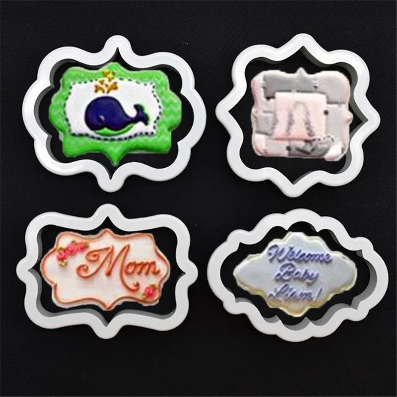 4pcs Cookie Cutter Set Vintage Plaque Frame Plastic Biscuit Mold Fondant Cutter Cake Decorating Tools Sugarcraft Baking Mold
4pcs Cookie Cutter Set Vintage Plaque Frame Plastic Biscuit Mold Fondant Cutter Cake Decorating Tools Sugarcraft Baking Mold