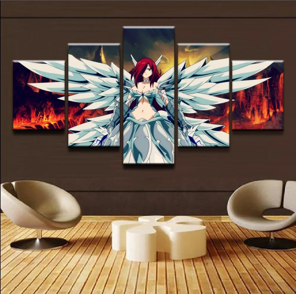 5 Piece One Set Modular Pictures Canvas Print Erza Scarlet Home Decor Artwork Animation Fairy Tail Poster Wall Art Painting
5 Piece One Set Modular Pictures Canvas Print Erza Scarlet Home Decor Artwork Animation Fairy Tail Poster Wall Art Painting