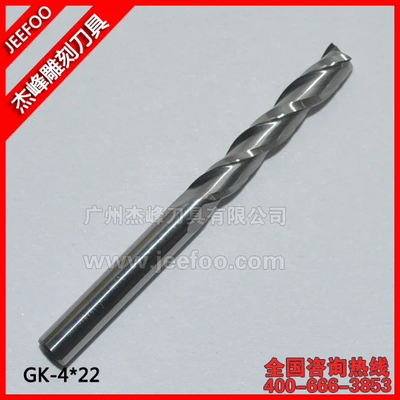 4*22 3 Flutes Carbide Mill Spiral Cutter Wood CNC Router Bits Cutting Tools For CNC Machine
4*22 3 Flutes Carbide Mill Spiral Cutter Wood CNC Router Bits Cutting Tools For CNC Machine