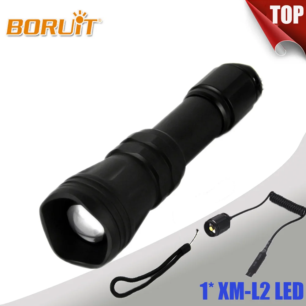 BORUIT Top Linterna LED Flashlight XM-L2 800LM Tactical Flashlamp Aluminum Hunting Flash Light Torch Lamp+Remote Pressure Switch
BORUIT Top Linterna LED Flashlight XM-L2 800LM Tactical Flashlamp Aluminum Hunting Flash Light Torch Lamp+Remote Pressure Switch