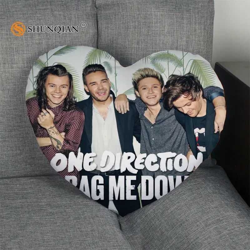 Hot Sale One Direction Heart Shape Pillow Cover Custom Zipper Pillowcase Size 41x36cm,47x42cm Home Office Decorative Pillowcase
Hot Sale One Direction Heart Shape Pillow Cover Custom Zipper Pillowcase Size 41x36cm,47x42cm Home Office Decorative Pillowcase