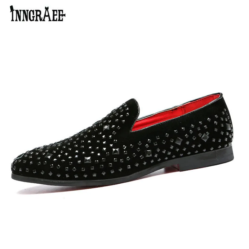 2019 New Men loafers Black Diamond Rhinestones Spiked Loafers Rivets shoes Red Bottom Wedding Party Shoes B1081
2019 New Men loafers Black Diamond Rhinestones Spiked Loafers Rivets shoes Red Bottom Wedding Party Shoes B1081