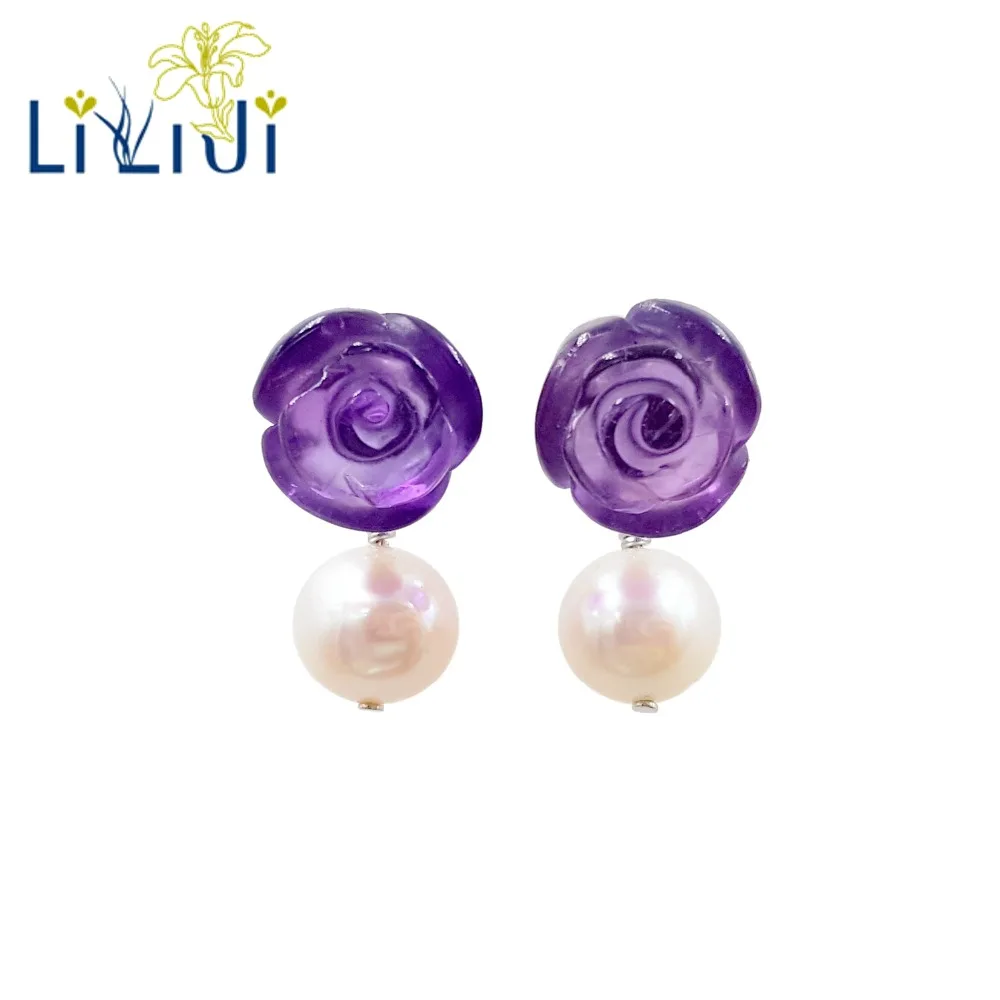 LiiJi Unique Natural Amethysts Rose Flowers,Nearround Freshwater Pearl 925 Sterling Silver Fashion Earrings
LiiJi Unique Natural Amethysts Rose Flowers,Nearround Freshwater Pearl 925 Sterling Silver Fashion Earrings