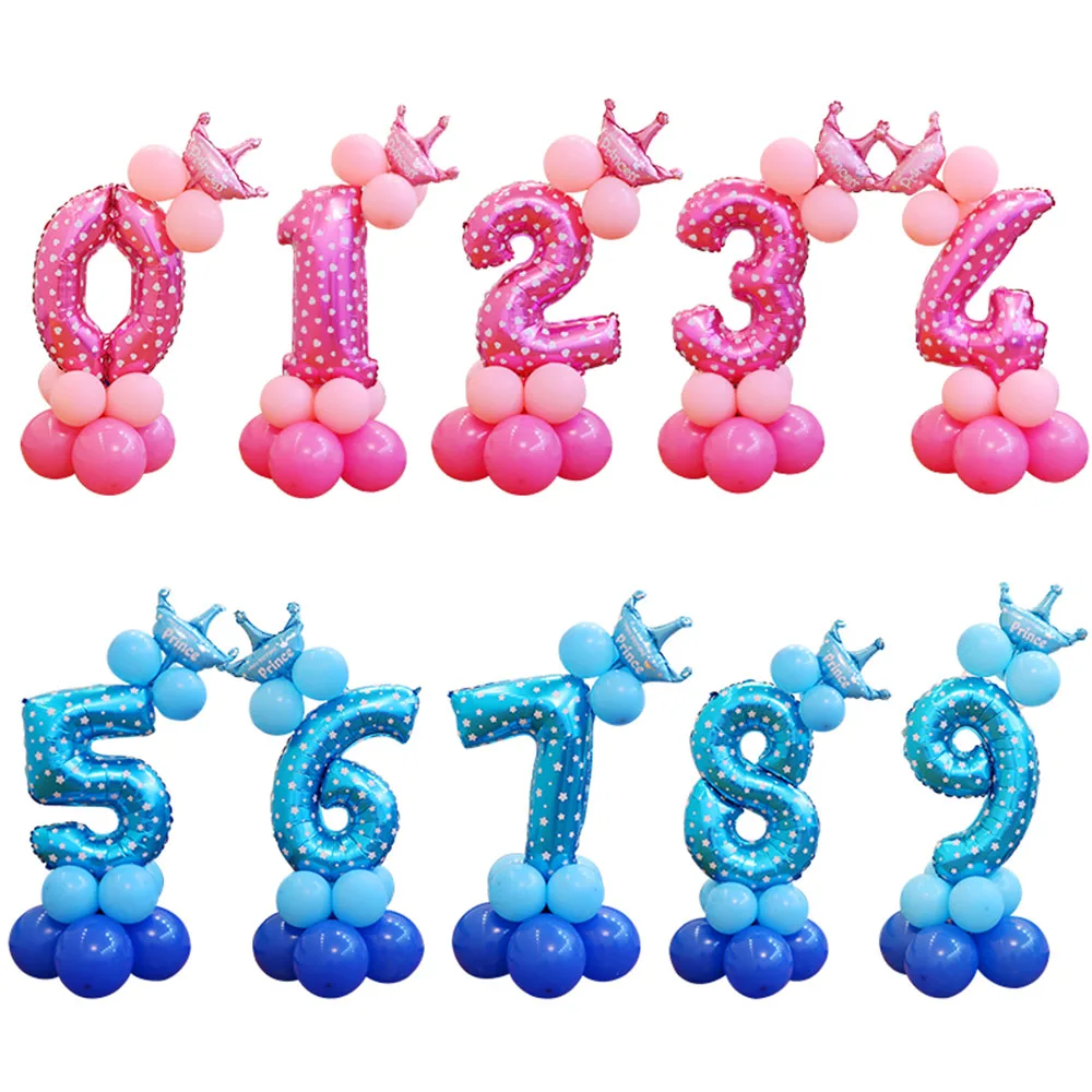 13pcs/set Birthday Balloons Blue Pink Number Foil Balloons 1 2 3 4 5 6 7 8 9 Years Happy Birthday Party Decorations Kids ballon
13pcs/set Birthday Balloons Blue Pink Number Foil Balloons 1 2 3 4 5 6 7 8 9 Years Happy Birthday Party Decorations Kids ballon