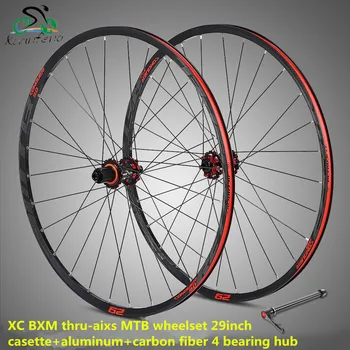 29inch ultralight aluminum carbon fiber wheelset casette rim four bearing thru-axis mountain wheel presta valve tube
29inch ultralight aluminum carbon fiber wheelset casette rim four bearing thru-axis mountain wheel presta valve tube