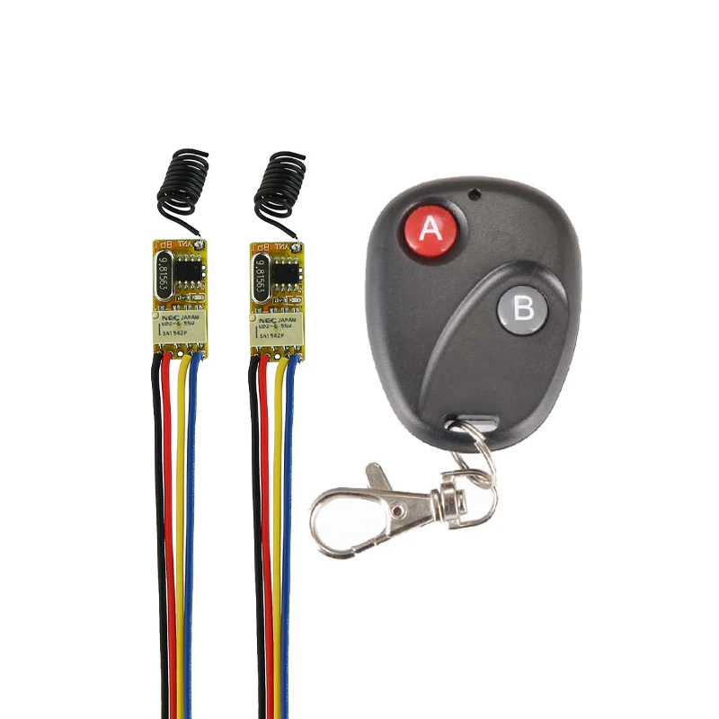 Small Remote Relay Switch 3.6V 4.8V 5V 6V 7.4V 9V 12V Wide Voltage Mini Receiver Transmitter Normally Open Close Wireless Switch
Small Remote Relay Switch 3.6V 4.8V 5V 6V 7.4V 9V 12V Wide Voltage Mini Receiver Transmitter Normally Open Close Wireless Switch