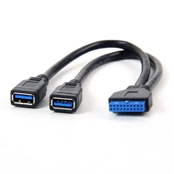 20pin USB Header Cable 1 to 2 USB 3.0 Female to Motherboard 20pin Header cable for Front Panel USB Motherboard Header 10pcs/lot
20pin USB Header Cable 1 to 2 USB 3.0 Female to Motherboard 20pin Header cable for Front Panel USB Motherboard Header 10pcs/lot
