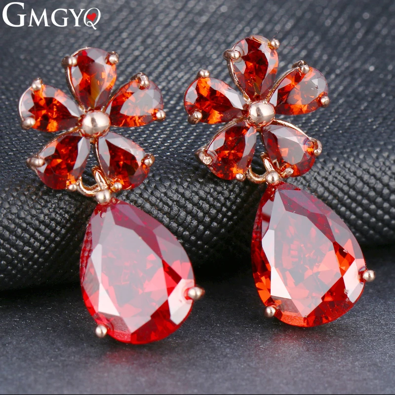 GMGYQ Fashion Classic Exquisite Cubic Zirconia Gorgeous Pomegranate Red Water Drop Earring Rose Gold For Women Banquet Gifts
GMGYQ Fashion Classic Exquisite Cubic Zirconia Gorgeous Pomegranate Red Water Drop Earring Rose Gold For Women Banquet Gifts