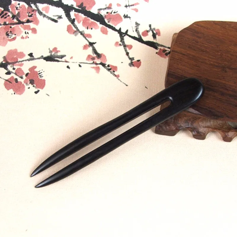 New Women Handmade Carved Wooden Hair Stick Pin Wood Vintage Hair Accessories