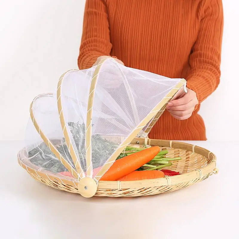Hand-woven Pest Control Basket Dustproof Sun Basket Handmade Bread Basket Fruit Cover Picnic Basket with Gauze
Hand-woven Pest Control Basket Dustproof Sun Basket Handmade Bread Basket Fruit Cover Picnic Basket with Gauze
