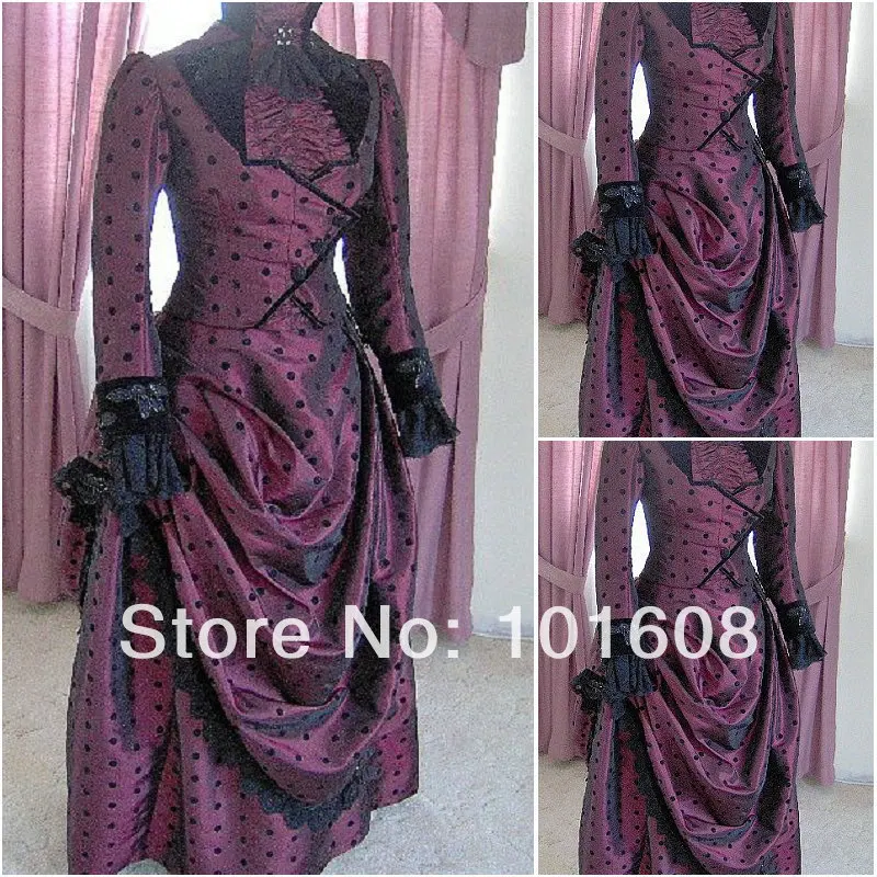 1860S Victorian Corset Gothic/Civil War Southern Belle Ball Gown Dress Halloween dresses US 4-16 V-1402
1860S Victorian Corset Gothic/Civil War Southern Belle Ball Gown Dress Halloween dresses US 4-16 V-1402