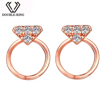 DOUBLE-R Romantic Genuine 18K Gold Stud Earrings Female with 0.048ct Diamond for Women Fine Jewelry Bijouterie Gift CASE02415KA
DOUBLE-R Romantic Genuine 18K Gold Stud Earrings Female with 0.048ct Diamond for Women Fine Jewelry Bijouterie Gift CASE02415KA