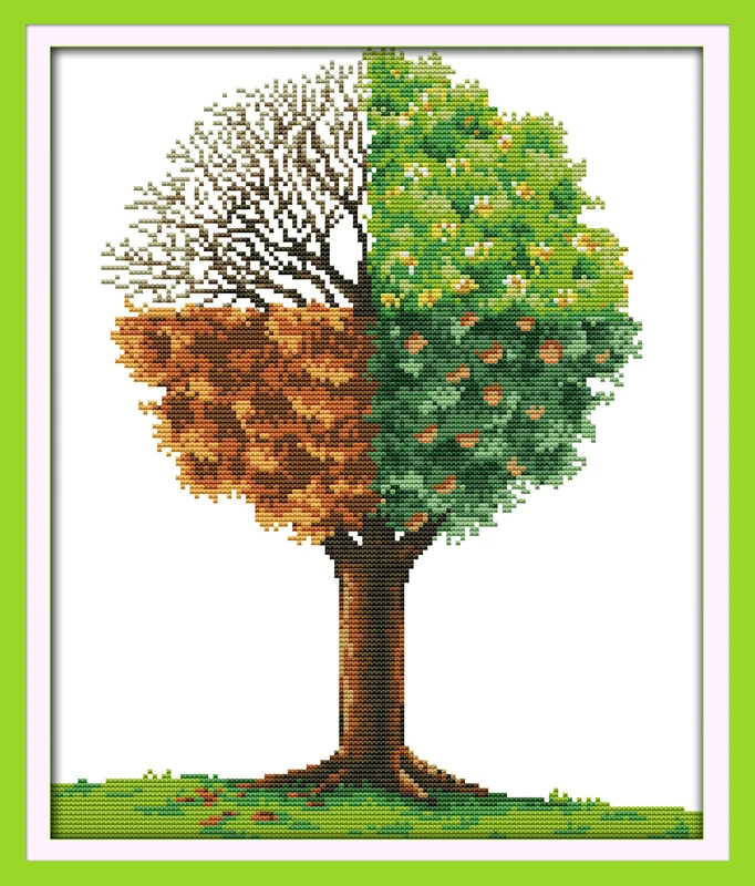 The four Seasons tree counted printed on fabric DMC 14CT 11CT Cross Stitch kitsembroidery needlework Sets Home Decor
The four Seasons tree counted printed on fabric DMC 14CT 11CT Cross Stitch kitsembroidery needlework Sets Home Decor