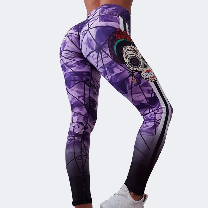 SALSPOR New Women Push Up Yoga Pants High Waist Stretch Skull Printing Fitness Legging Gym Workout Sport Pants Female Plus Size
SALSPOR New Women Push Up Yoga Pants High Waist Stretch Skull Printing Fitness Legging Gym Workout Sport Pants Female Plus Size