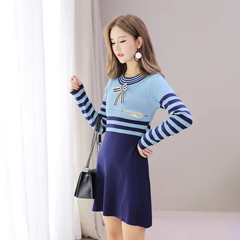 Maternity Clothes Sweater Fashion Lady Outfits Nursing Dress Autumn Winter Striped Slim Knit Breastfeeding Dress for Pregnancy
Maternity Clothes Sweater Fashion Lady Outfits Nursing Dress Autumn Winter Striped Slim Knit Breastfeeding Dress for Pregnancy