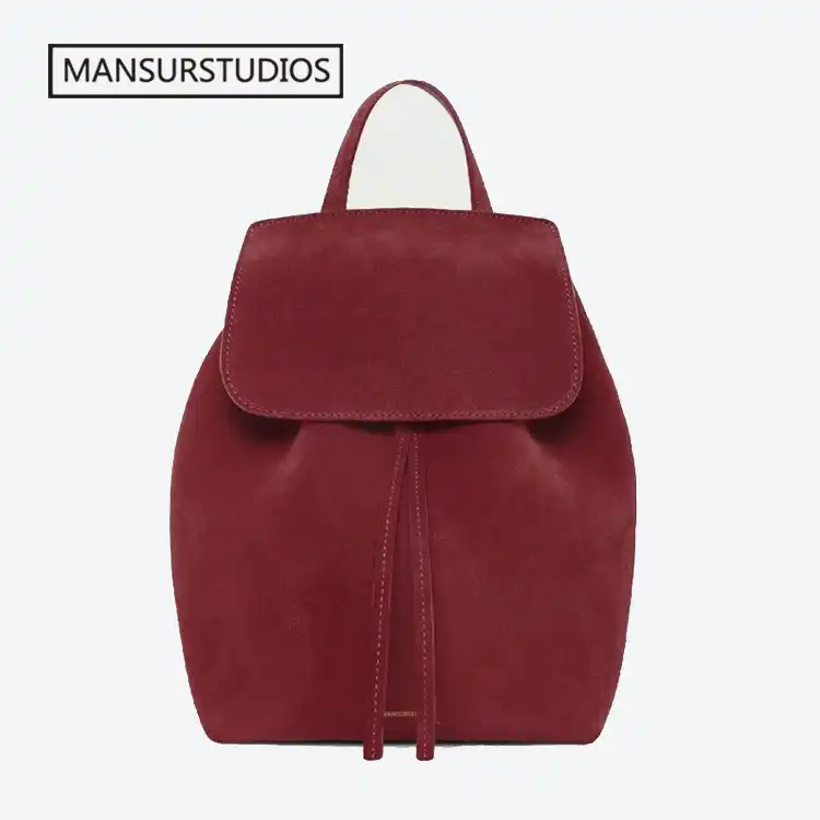 leather and suede backpack