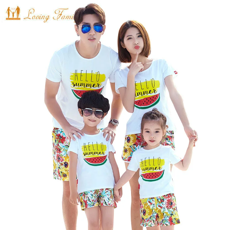 2019 Summer Print Boy Girl Cotton T shirt Shorts Family Clothing Dad Son Mother and Daughter Clothes set Family Matching Outfits
2019 Summer Print Boy Girl Cotton T shirt Shorts Family Clothing Dad Son Mother and Daughter Clothes set Family Matching Outfits