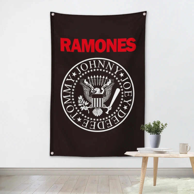 THE RAMONES Music Band Team Logo Cloth Poster Banners Four-Hole Flag Dormitory Bedroom Wall Decoration
THE RAMONES Music Band Team Logo Cloth Poster Banners Four-Hole Flag Dormitory Bedroom Wall Decoration