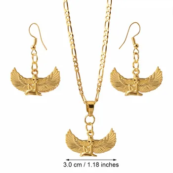 Anniyo Fab Egyptian Goddess Necklace Earrings sets Gold Color Wing Necklace Ankh Bib Wicca Pagan Jewelry Egypt Religion #098706
Anniyo Fab Egyptian Goddess Necklace Earrings sets Gold Color Wing Necklace Ankh Bib Wicca Pagan Jewelry Egypt Religion #098706
