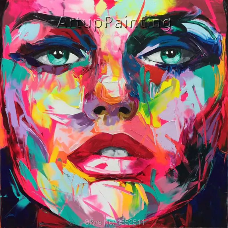 Palette knife painting portrait Palette knife Face Oil painting Impasto figure on canvas Hand painted Francoise Nielly 16-32
Palette knife painting portrait Palette knife Face Oil painting Impasto figure on canvas Hand painted Francoise Nielly 16-32