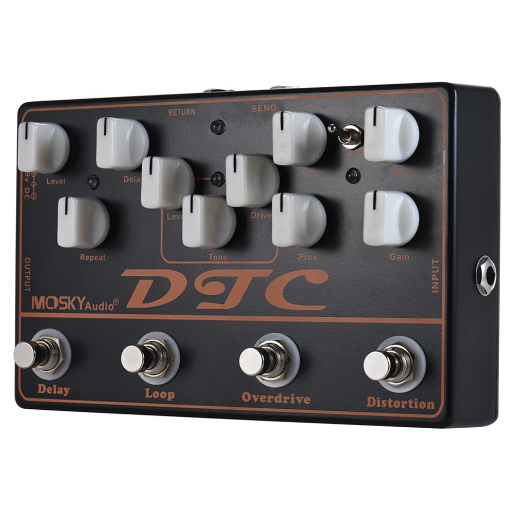 FLGT-MOSKY DTC 4-in-1 Electric Guitar Effects Pedal Distortion + Overdrive + Loop + Delay
FLGT-MOSKY DTC 4-in-1 Electric Guitar Effects Pedal Distortion + Overdrive + Loop + Delay