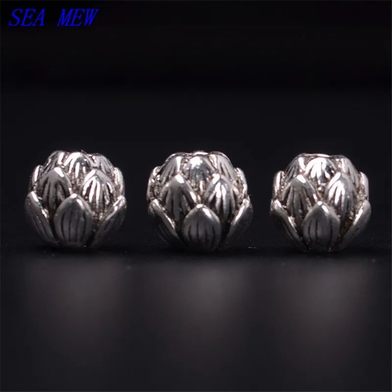SEA MEW 20 PCS 9mm Vintage Alloy Tibetan Silver Spacer Beads Lotus Flower Beads Cap For Jewelry Making 9.4mm*6mm
SEA MEW 20 PCS 9mm Vintage Alloy Tibetan Silver Spacer Beads Lotus Flower Beads Cap For Jewelry Making 9.4mm*6mm