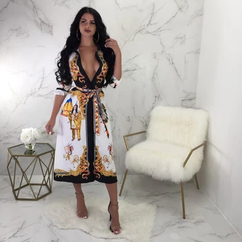 Women V Neck Scarf Print Belted Wrap Casual Dress 2019 Summer Half Sleeve Party Midii Dress Vacation Ladies Dresses
Women V Neck Scarf Print Belted Wrap Casual Dress 2019 Summer Half Sleeve Party Midii Dress Vacation Ladies Dresses