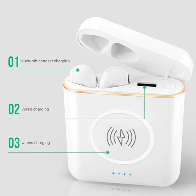 XT6 TWS 3 in 1 Stereo Wireless Bluetooth Earphone Headphone Charging Box Charger External Battery Pack Power Bank
XT6 TWS 3 in 1 Stereo Wireless Bluetooth Earphone Headphone Charging Box Charger External Battery Pack Power Bank