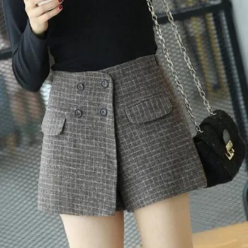 Women Winter Shorts Skirts Female High Waist Casual Woolen Skorts Fashion Vintage Work OL Shorts Spring Plaid Skirts S-XL SK264
Women Winter Shorts Skirts Female High Waist Casual Woolen Skorts Fashion Vintage Work OL Shorts Spring Plaid Skirts S-XL SK264
