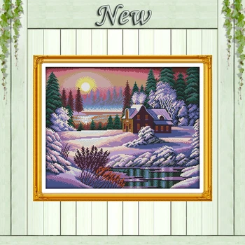 Dusk snow-covered landscape winter Scenery,counted print on canvas DMC 14CT 11CT DIY Cross Stitch Embroidery kits Needlework Set
Dusk snow-covered landscape winter Scenery,counted print on canvas DMC 14CT 11CT DIY Cross Stitch Embroidery kits Needlework Set