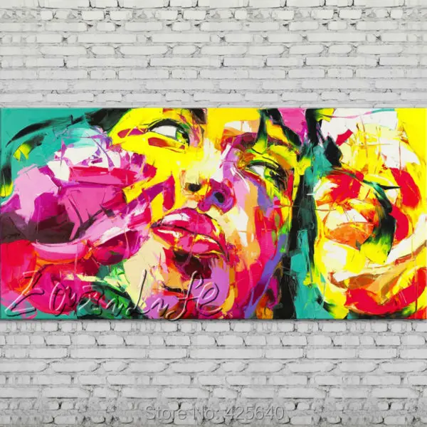 Palette knife portrait Face Oil painting Character figure canva Hand painted Francoise Nielly wall Art picture for living room50
Palette knife portrait Face Oil painting Character figure canva Hand painted Francoise Nielly wall Art picture for living room50