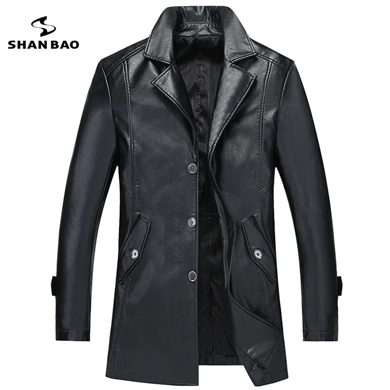 2018 autumn and winter new long leather jacket fashion single-breasted business casual men's brand lapel leather coat black
2018 autumn and winter new long leather jacket fashion single-breasted business casual men's brand lapel leather coat black