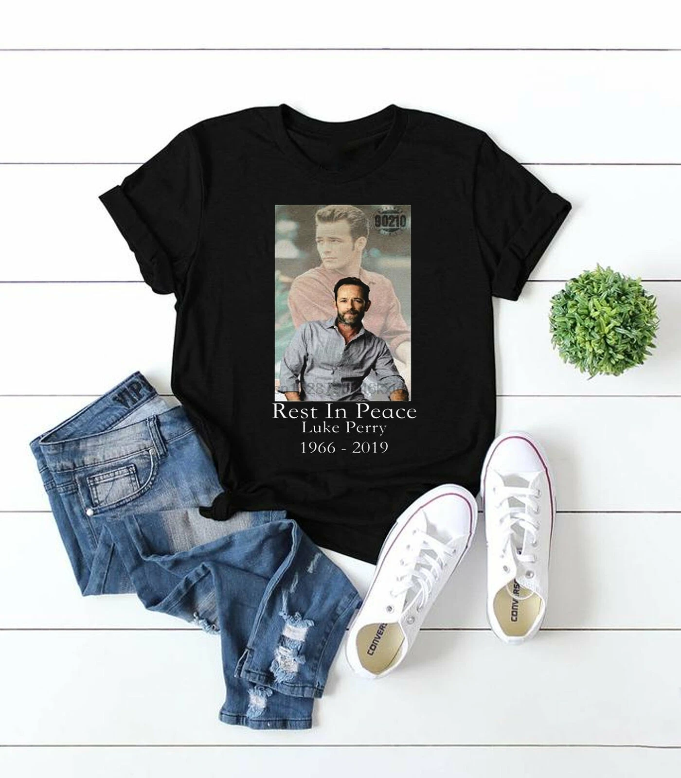 

Luke Perry 1966 2019 Beverly Hills 90210 Dylan Mckay Men Black T Shirt S 4Xl