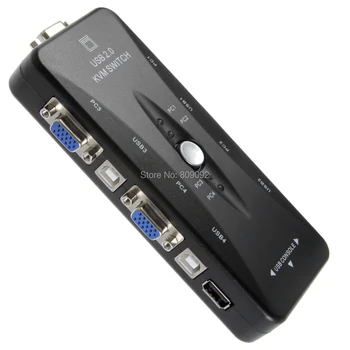 New 4 Ports USB VGA KVM Switch Box For Mouse Keyboard Monitor Sharing Computer PC VGA Splitter USB 2.0 KVM Switch
New 4 Ports USB VGA KVM Switch Box For Mouse Keyboard Monitor Sharing Computer PC VGA Splitter USB 2.0 KVM Switch