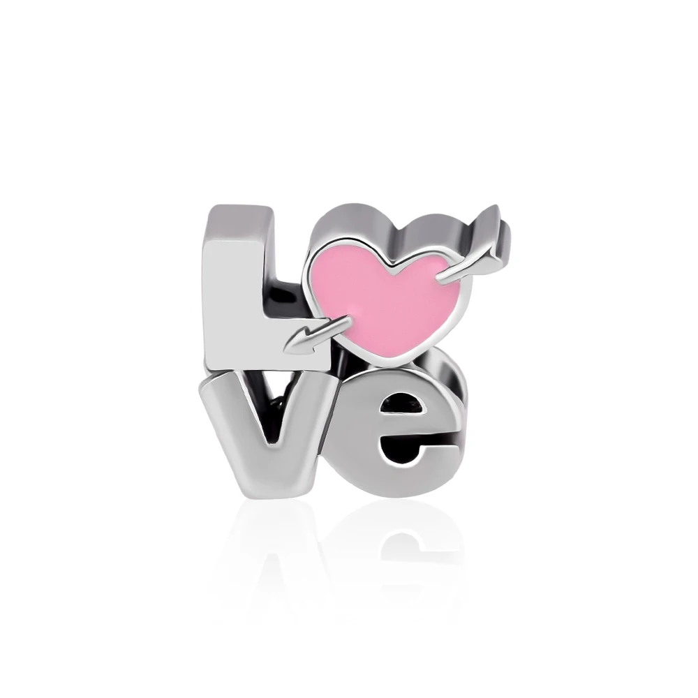 CKK Genuine 925 Sterling Silver Pink Love Charms Beads Fits Europe Bracelet Argent Charm DIY Jewelry Making berloques
CKK Genuine 925 Sterling Silver Pink Love Charms Beads Fits Europe Bracelet Argent Charm DIY Jewelry Making berloques